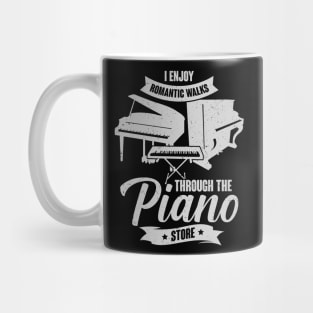 I Enjoy Romantic Walks Through The Piano Store Mug